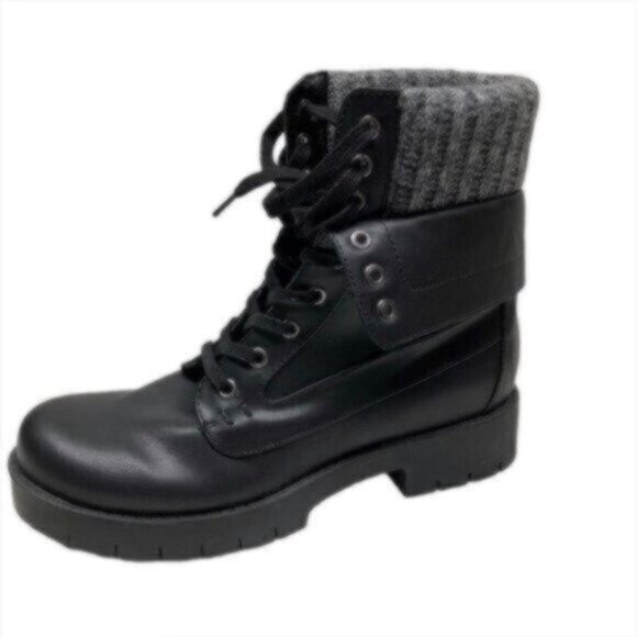 NEW MIA Black Ankle Combat Biker Boots Size 8.5 - Picture 2 of 8